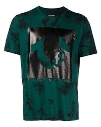 T-shirt girocollo effetto tie-dye verde scuro di True Religion
