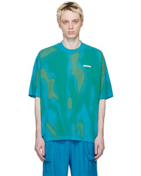 T-shirt girocollo effetto tie-dye verde di Bonsai