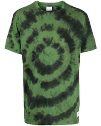 T-shirt girocollo effetto tie-dye verde di Sundek