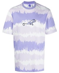 T-shirt girocollo effetto tie-dye viola chiaro di adidas