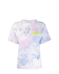 T-shirt girocollo effetto tie-dye viola chiaro di ARIES