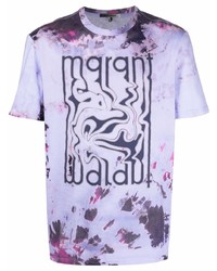 T-shirt girocollo effetto tie-dye viola chiaro di Isabel Marant