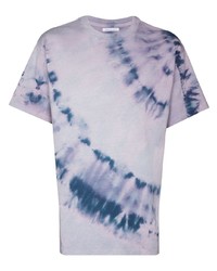 T-shirt girocollo effetto tie-dye viola chiaro di John Elliott