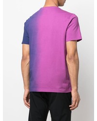 T-shirt girocollo effetto tie-dye viola melanzana di Parajumpers