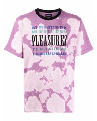 T-shirt girocollo effetto tie-dye viola melanzana di Pleasures