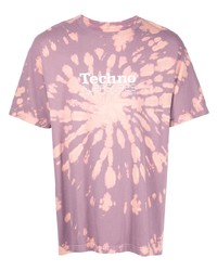 T-shirt girocollo effetto tie-dye viola melanzana di Pleasures