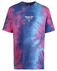 T-shirt girocollo effetto tie-dye viola di Mauna Kea