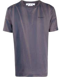 T-shirt girocollo effetto tie-dye viola di Off-White