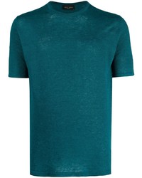 T-shirt girocollo foglia di tè di Roberto Collina