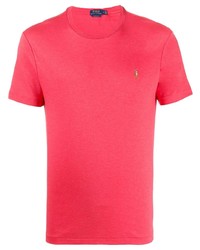 T-shirt girocollo fucsia di Polo Ralph Lauren
