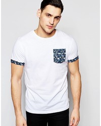 T-shirt girocollo geometrica bianca di Bellfield