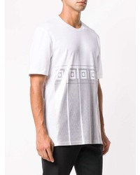 T-shirt girocollo geometrica bianca di Versace Collection