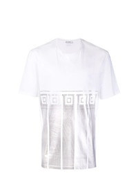 T-shirt girocollo geometrica bianca di Versace Collection