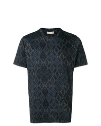 T-shirt girocollo geometrica blu scuro di Etro