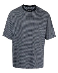 T-shirt girocollo geometrica blu scuro di Giorgio Armani