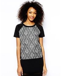 T-shirt girocollo geometrica grigia di Vero Moda