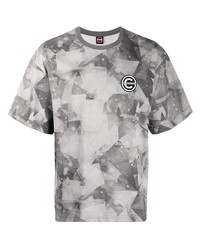 T-shirt girocollo geometrica grigia di White Mountaineering
