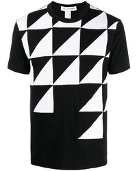 T-shirt girocollo geometrica nera e bianca di Comme Des Garcons SHIRT