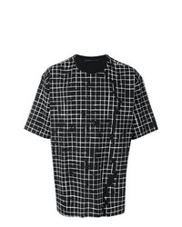 T-shirt girocollo geometrica nera e bianca di Haider Ackermann