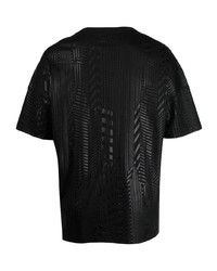 T-shirt girocollo geometrica nera di Ea7 Emporio Armani