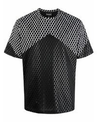 T-shirt girocollo geometrica nera di Emporio Armani