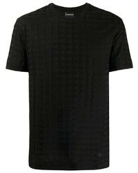 T-shirt girocollo geometrica nera di Emporio Armani