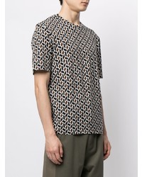 T-shirt girocollo geometrica nera di D'urban