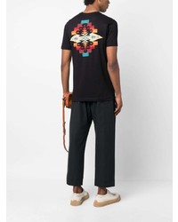 T-shirt girocollo geometrica nera di Pendleton