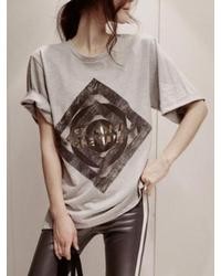 T-shirt girocollo geometrica