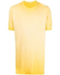 T-shirt girocollo gialla di 11 By Boris Bidjan Saberi