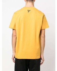 T-shirt girocollo gialla di John Richmond