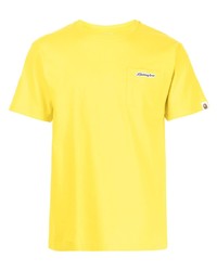 T-shirt girocollo gialla di A Bathing Ape