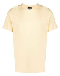 T-shirt girocollo gialla di A.P.C.
