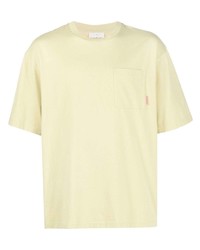 T-shirt girocollo gialla di Acne Studios