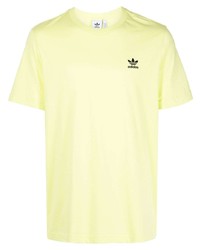 T-shirt girocollo gialla di adidas