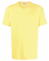 T-shirt girocollo gialla di Alexander McQueen