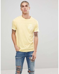 T-shirt girocollo gialla di Brave Soul