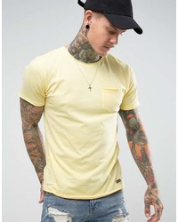 T-shirt girocollo gialla di Brave Soul