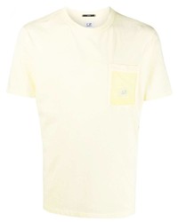 T-shirt girocollo gialla di C.P. Company