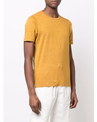T-shirt girocollo gialla di Lardini