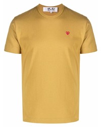 T-shirt girocollo gialla di Comme Des Garcons Play