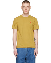 T-shirt girocollo gialla di Comme Des Garcons Play