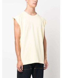 T-shirt girocollo gialla di Ron Dorff