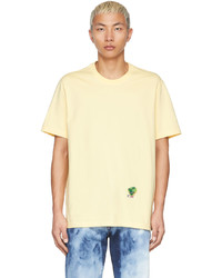 T-shirt girocollo gialla di Doublet