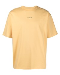 T-shirt girocollo gialla di Drôle De Monsieur