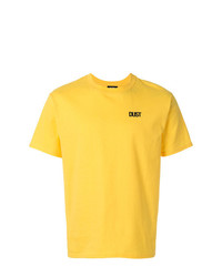 T-shirt girocollo gialla di Dust