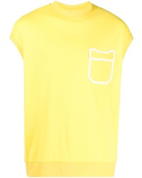 T-shirt girocollo gialla di Ferrari