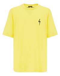 T-shirt girocollo gialla di Giuseppe Zanotti