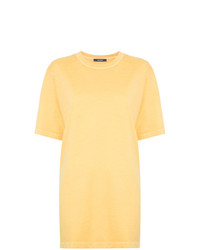 T-shirt girocollo gialla di Jac+ Jack