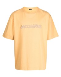 T-shirt girocollo gialla di Jacquemus